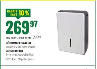 BMR DÉSHUMIDIFICATEUR offer