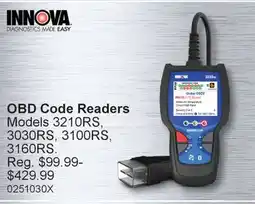 PartSource Innova OBD Code Readers offer