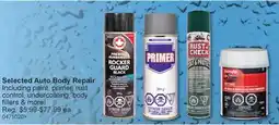PartSource Selected Auto Body Repair Including paint primer rust control undercoating body fillers & more offer