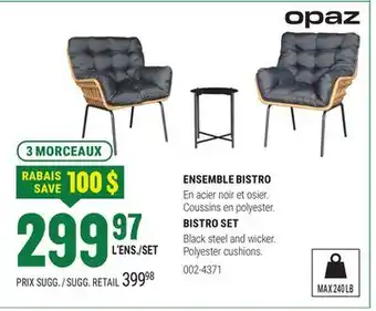 BMR BISTRO SET offer