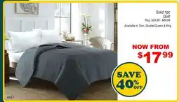 Oxford Mills Solid 1pc Quilt offer
