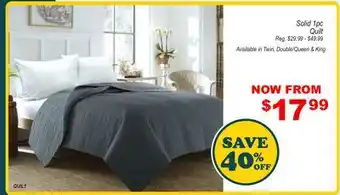Oxford Mills Solid 1pc Quilt offer
