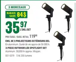 BMR ENS. DE 3 PROJECTEURS EXTÉRIEURS DEL offer