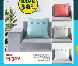 Oxford Mills Jacob Assorted 18x18 Cushion With Buttons offer