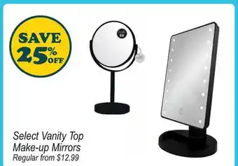 Oxford Mills Select Vanity Top Make-up Mirrors offer