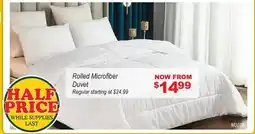 Oxford Mills Rolled Microfiber Duvet offer