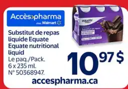Walmart Equate nutritional liquid offer