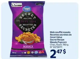 Walmart Great Value Secret Recipe Masala Popcorn offer