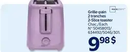Walmart MAINSTAYS 2-Slice toaster offer