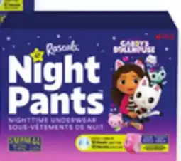 Walmart Girls Rascals Night Pants nighttime underwear offer