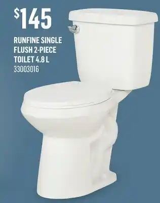 Canac Runfine Single Flush 2-Piece Toilet 4.8 L offer