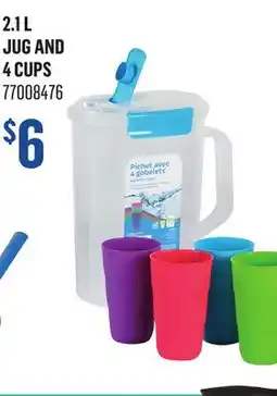 Canac 2.1 L Jug and 4 Cups offer