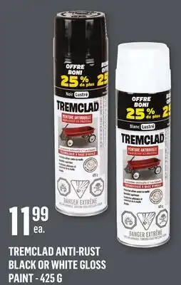 Canac Tremclad Anti-Rust Black Gloss Paint - 425 g offer