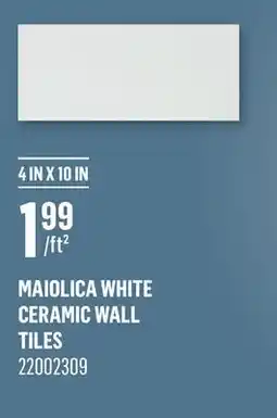 Canac Maiolica White Ceramic Wall Tiles offer