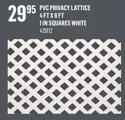 Canac PVC Privacy Lattice 4 ft x 8 ft 1 in squares offer