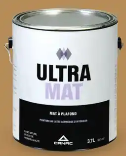Canac UltraMat Ceiling Latex Paint Natural White 3.7 L offer