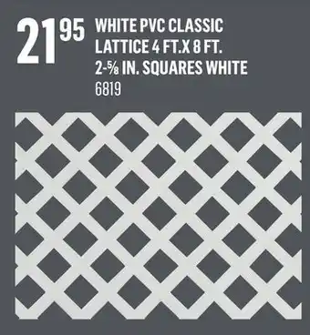 Canac White PVC Classic Lattice 4 ft.x 8 ft offer