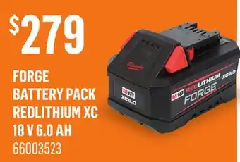 Canac Forge Battery Pack REDLITHIUM XC 18 V 6.0 Ah offer