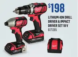 Canac Lithium-Ion Drill Driver & Impact Driver Set 18 V offer
