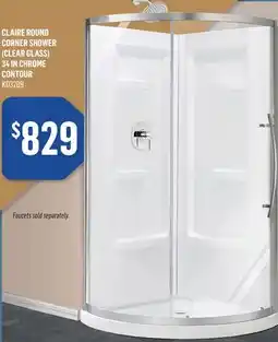 Canac Claire Round Corner Shower (Clear glass) offer