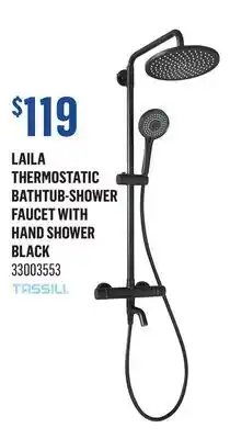 Canac Laila Thermostatic Bathtub-Shower Faucet with Hand Shower Black offer