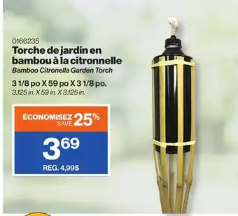 Patrick Morin Bamboo Citronella Garden Torch offer