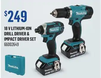 Canac 18 V Lithium-Ion Drill Driver & Impact Driver Set offer