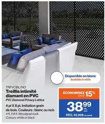 Patrick Morin PVC Diamond Privacy Lattice offer