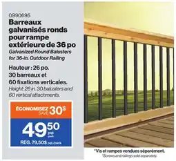 Patrick Morin Galvanized Round Balusters for 36-in. Outdoor Railing offer