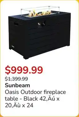 Club Piscine Oasis Outdoor fireplace table - Black 42'Äú x 20'Äù x 24 offer