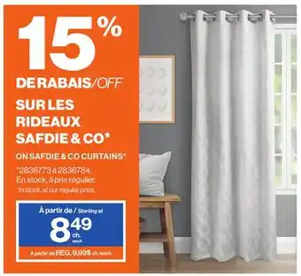 Patrick Morin SAFDIE & CO CURTAINS offer