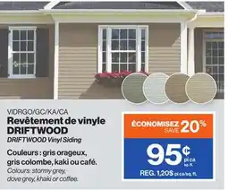 Patrick Morin DRIFTWOOD Vinyl Siding offer