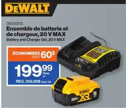 Patrick Morin Battery and Charger Set, 20 V MAX offer