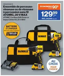 Patrick Morin ATOMIC Cordless Drill/Driver or Impact Driver Kit, 20 V MAX offer