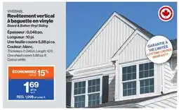 Patrick Morin Board & Batten Vinyl Siding offer