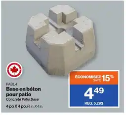 Patrick Morin Concrete Patio Base offer