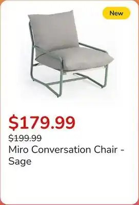 Club Piscine Miro Conversation Chair - Sage offer