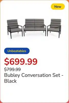 Club Piscine Bubley Conversation Set - Black offer