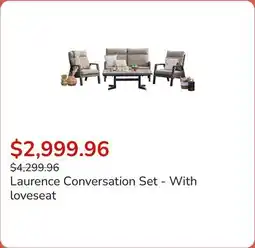 Club Piscine Laurence Conversation Set - With loveseat offer