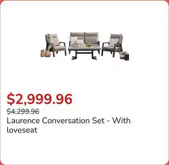 Club Piscine Laurence Conversation Set - With loveseat offer