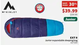 Sports Experts MCKINLEY - Ext II - Junior expandable sleeping bag offer
