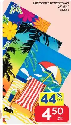 Rossy Microfiber beach towel offer