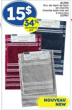 Rossy ALINA Chenille bath mat set offer