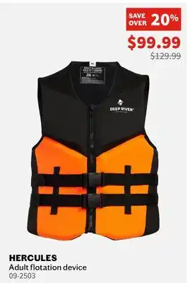 Sports Experts DEEP RIVER - Hercules - Adult flotation device offer