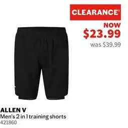 Sports Experts ENERGETICS - Allen V - Men's 2 in 1 training shorts offer