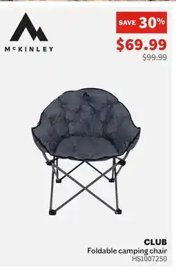 Sports Experts MCKINLEY - Club - Foldable camping chair offer