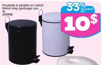 Rossy Metal step garbage can offer