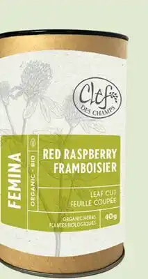 Avril Framboisier bio feuille coupée offer