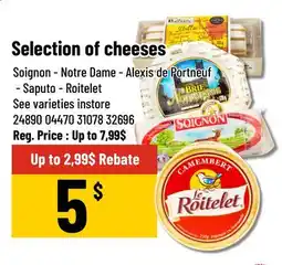 Mayrand Selection of cheeses offer