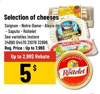 Mayrand Selection of cheeses offer